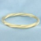 Twisting Rope Design Bangle Bracelet In 14k Yellow Gold