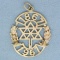 Vintage Canadian Centennial Maple Leaf Star Pendant Or Charm In 14k Yellow Gold