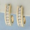 2ct Tw J Hook Hoop Earrings In 14k Yellow Gold
