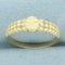 Beverly Hills Gold Diamond Cut Star Center Ring In 14k Yellow Gold