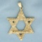 Large Star Of David Pendant In 14k Yellow Gold
