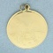 Vintage Moon Landing Medallion Charm Or Pendant In 14k Yellow Gold