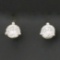 3/4ct Diamond Stud Earrings In Platinum Martini Settings