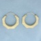 Embossed Hoop Earrings In 14k Yellow Gold