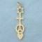 Star Of David Cross Peace Sign Heart Pendant In 14k Yellow Gold