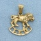 Zodiac Leo Lion Pendant In 14k Yellow Gold