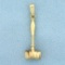 Gavel Pendant In 14k Yellow Gold