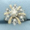 Vintage Diamond Target Ring In 14k White And Yellow Gold