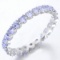 Tanzanite Eternity Stacking Band Ring In Sterling Silver