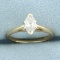 Marquise Diamond Solitaire Engagement Ring In 14k Yellow Gold