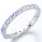 Tanzanite Eternity Stacking Band Ring In Sterling Silver