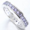 Tanzanite Eternity Stacking Band Ring In Sterling Silver