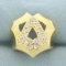 Unique Abstract Designer Cz Ring In 18k Yellow Gold