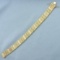 Italian Diamond Cut Wide Zigzag Woven Bracelet In 14k Yellow Gold