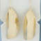 Curved Freeform Dangle Earrings In 14k Yellow Gold