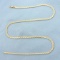 18 Inch Italian Designer Link Chain Necklace In 14k Yellow Gold