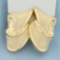 Sparkle Finish Abstract Design Statement Earrings In 14k Yellow Gold