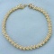 3ct Champagne Diamond S Link Tennis Bracelet In 10k Yellow Gold