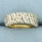 Diagonal Set Diamond Band Ring In 14k Yellow Gold