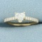 Heart Diamond Engagement Ring In 14k Yellow Gold