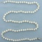 Cultured Akoya Pearl Strand Necklace With 14k White Gold Filigree Locking Clasp