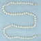 Cultured Akoya Pearl Strand Necklace With 14k Yellow Gold Filigree Clasp