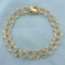 Double Loop Charm Bracelet In 14k Yellow Gold