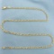 17 Inch Figaro Link Chain Necklace In 14k Yellow Gold