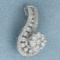 Diamond Swoop Pendant In 14k White Gold