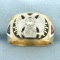 32 Degree Diamond Masonic Ring In 14k Yellow Gold