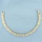 Vintage Men's Satin Finish Diamond Bracelet In 14k Yellow And White Gold