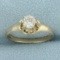 Antique Old European Diamond Buttercup Solitaire Engagement Ring In 14k Yellow Gold