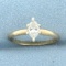 Marquise Diamond Solitaire Engagement Ring In 14k Yellow Gold