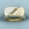 Two Tone Diamond Pave Pinky Ring In 14k Yellow And White Gold