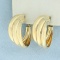 Cascading Triple Hoop Earrings In 14k Yellow Gold