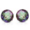 8mm Round Mystic Topaz Stud Earrings In Sterling Silver