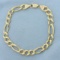 Italian Figaro Link Bracelet In 14k Yellow Gold