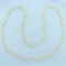Extra Long Designer Link Ball Bead Necklace In 14k Yellow Gold