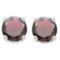 8mm Round Garnet Stud Earrings In Sterling Silver