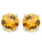 8mm Round Citrine Stud Earrings In Sterling Silver