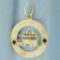 Ruby San Francisco Cable Car Medallion Charm In 14k Yellow Gold