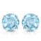 8mm Round Sky Blue Topaz Stud Earrings In Sterling Silver