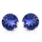 8mm Round Lab Tanzanite Stud Earrings In Sterling Silver