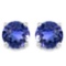 6mm Round Lab Tanzanite Earrings In Sterling Silver