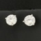 Gia Certified Over 2ct Tw Diamond Stud Earrings In Platinum Martini Settings