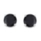 5mm Round Midnight Sapphire Earrings In Sterling Silver