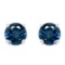 5mm Round London Blue Topaz Earrings In Sterling Silver