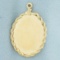 Engravable Oval Pendant Or Charm In 14k Yellow Gold
