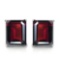 6x8 Emerald Cut Garnet Earrings In Sterling Silver
