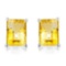 6x8 Emerald Cut Citrine Earrings In Sterling Silver